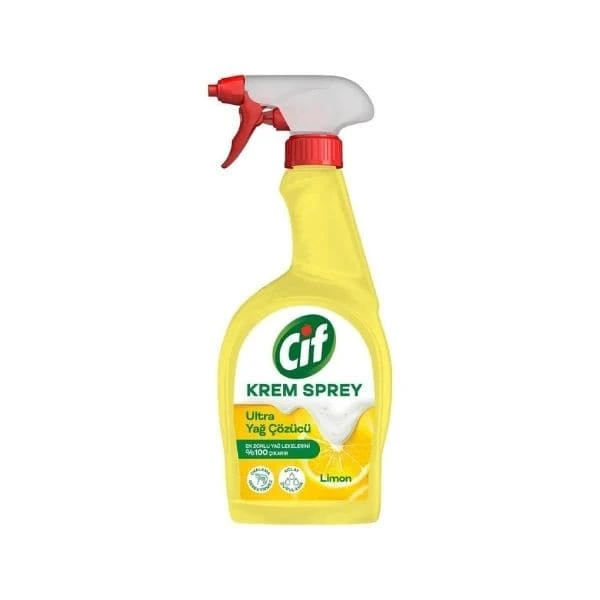 Cif Krem Sprey Limon Ultra Yağ Çözücü 750 Ml