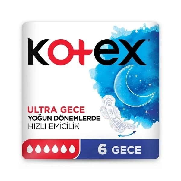 Kotex Ultra Hijyenik Ped Gece 6'lı