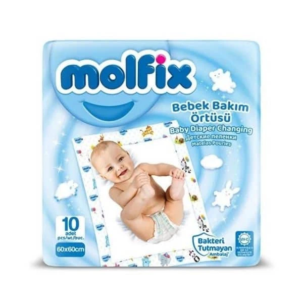 Molfix Bebek Bakım Örtüsü 60x60 Cm 10'lu