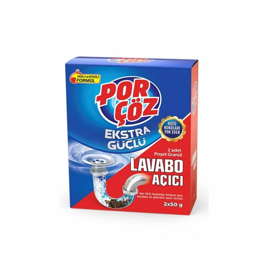 Porçöz 2x50 Gr Lavabo Açıcı Granül