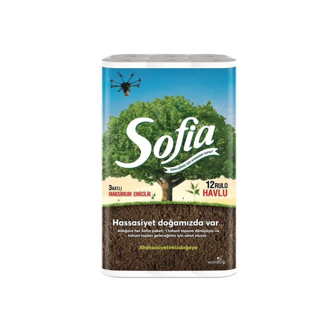 Sofia Mutfak Kağıt Havlu 12 Adet