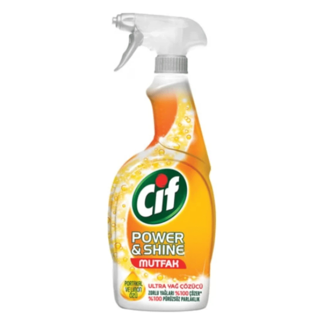 Cif Power Shine Mutfak Ultra Yağ Çözücü Sprey 750 Ml