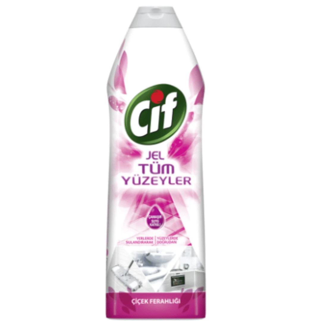 Cif Jel Tüm Yüzeyler Çiçek Ferahlığı Çamaşır Suyu Katkılı 750 Ml