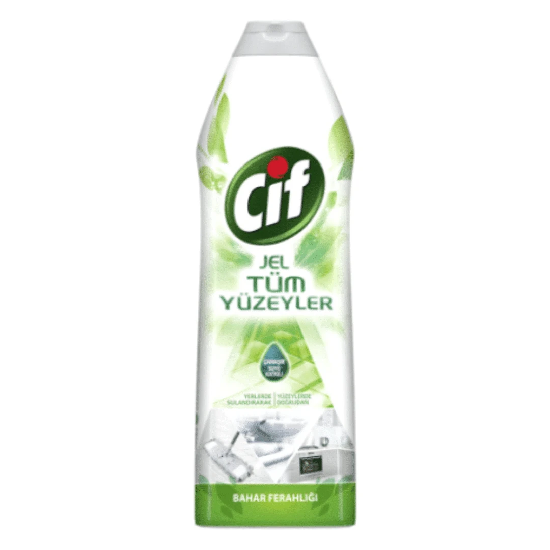 750 Ml Cif Jel Yüzey Temizleyici Tüm Yüzeyler Bahar Ferahlığı Çamaşır Suyu Katkılı