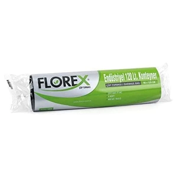 120 Lt  Florex Endüstriyel Konteyner Çöp Poşeti 90x125 Cm