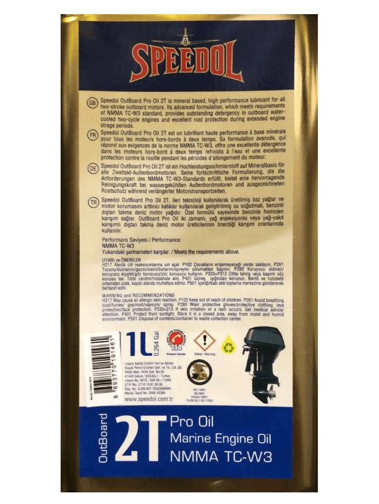 Speedol Tc-w3 2 Zamanlı Motor Yağı 1lt