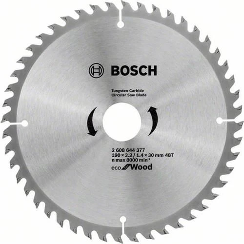 Bosch Eco Ahşap İçin Daire Testere 190x30mm 48 Diş