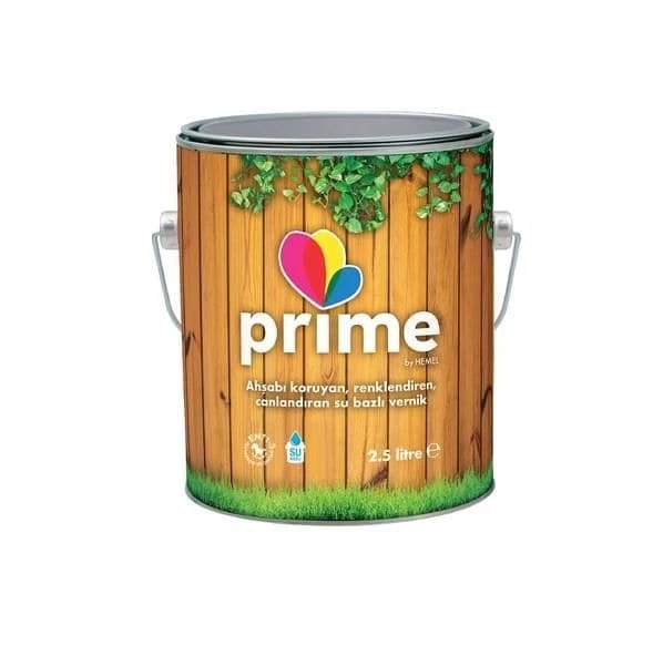 Hemel Prime Su Bazlı Ahşap Vernik Beyaz - 2.5lt