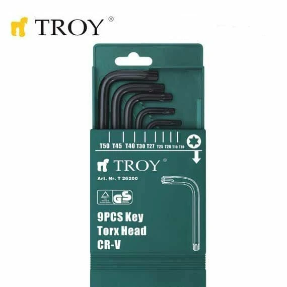 Troy T26200 Torx Allen Anahtar Seti 9 Parça