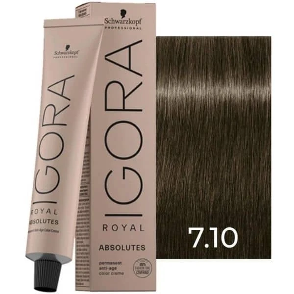 Schwarzkopf Igora Royal Absolutes Tüp Saç Boyası 7.10 Kumral Sandre Doğal 60 Ml