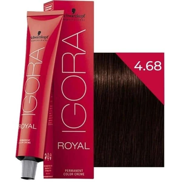 İgora Royal 4.68 Kahve - Çikolata Kızıl Tüp Saç Boyası 60 Ml