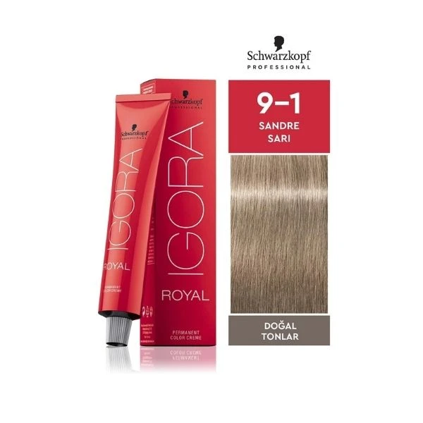 Igora Royal Doğal Tonlar 9-1 Sandre Sarı Saç Boyası 60 Ml