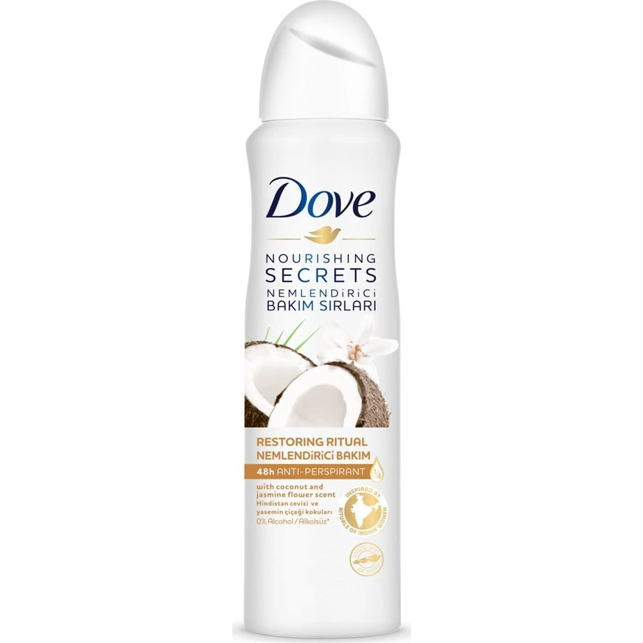Dove Deodorant Secrets Nemlendirici Bakım Bayan Hindistan Cevizi 150 Ml