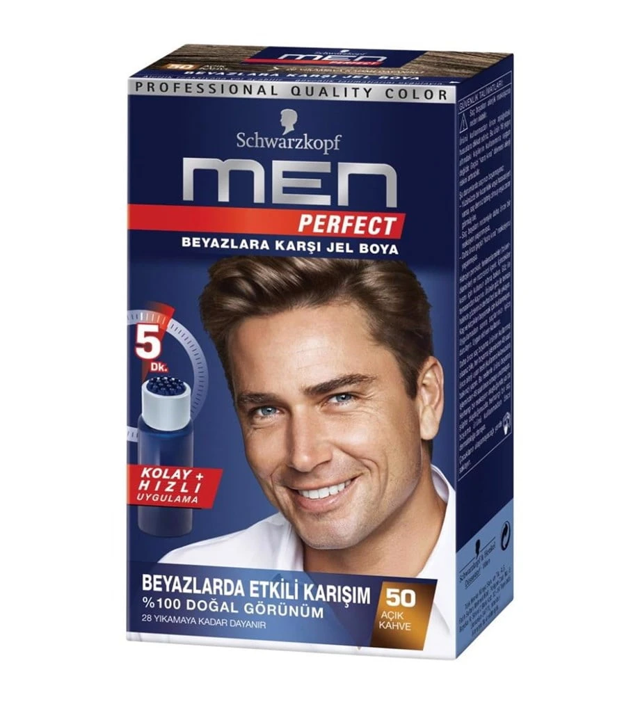 Schwarzkopf Men Perfect Saç Boyası Açık Kahve Siyah 50 50 Ml