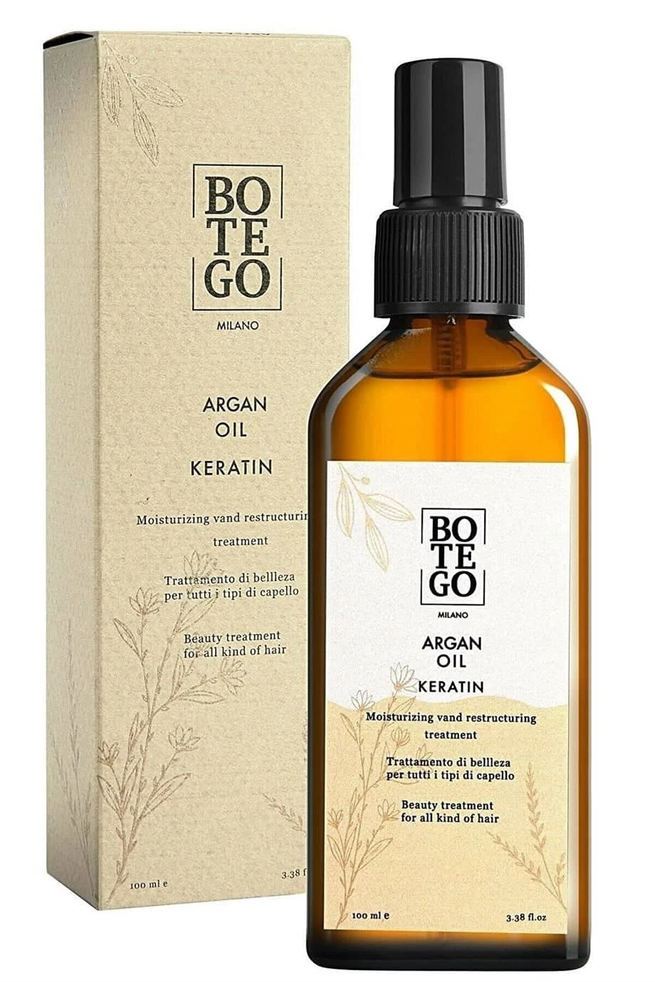 Botego Milano Aşırı Yıpranmış Saçlar Için Nemlendirici Onarıcı Argan & Keratin Bakım Serumu 100 Ml