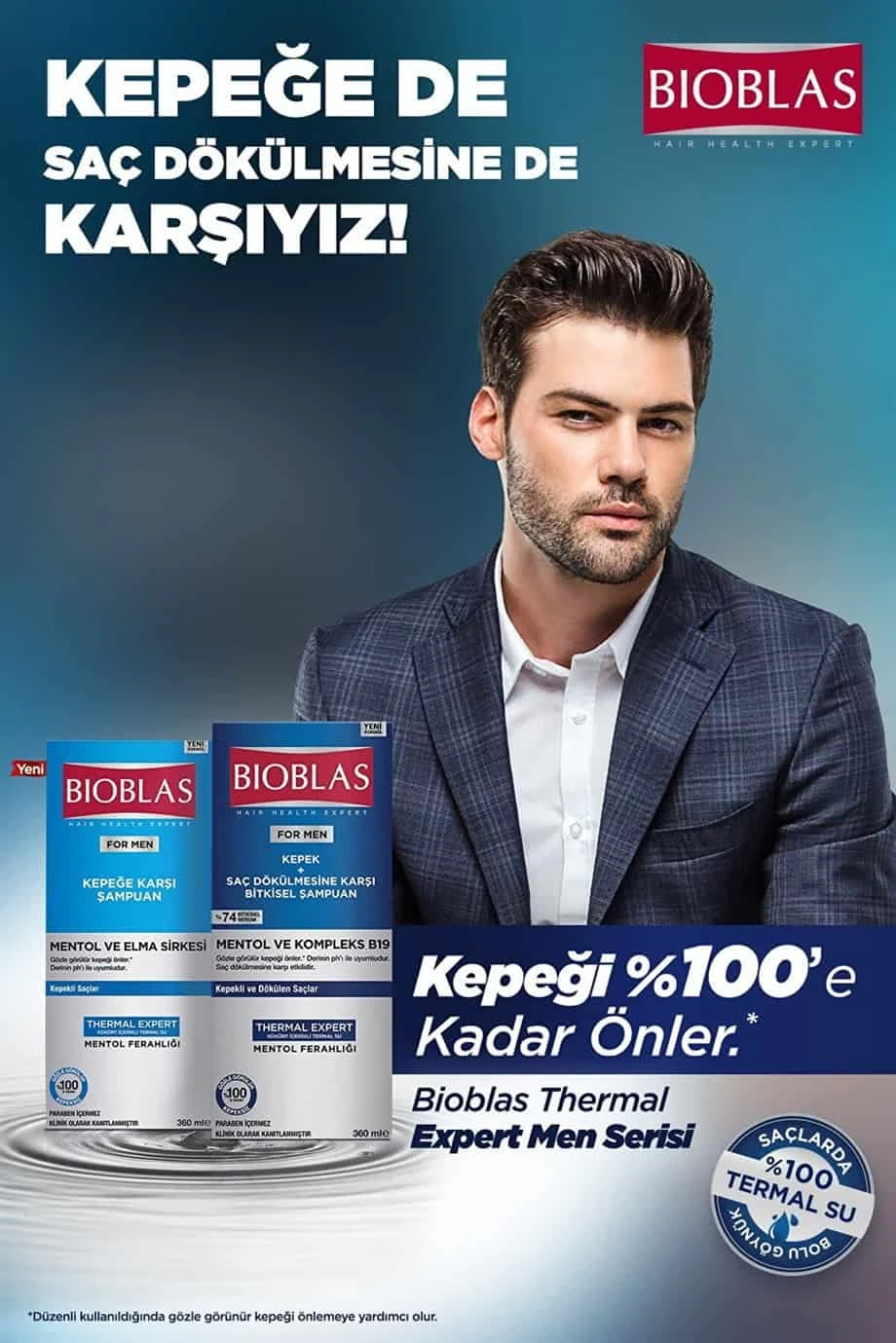 Bioblas Thermal Expert Men Kepek & Saç Dökülmesine Karşı Şampuan 360 Ml