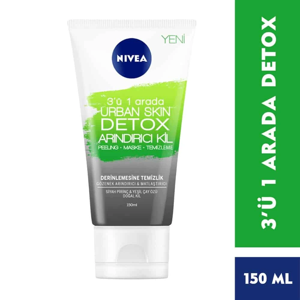 Nivea Urban Skin Detox 3'Ü 1 Arada Peeling+maske+temizleme 150ml