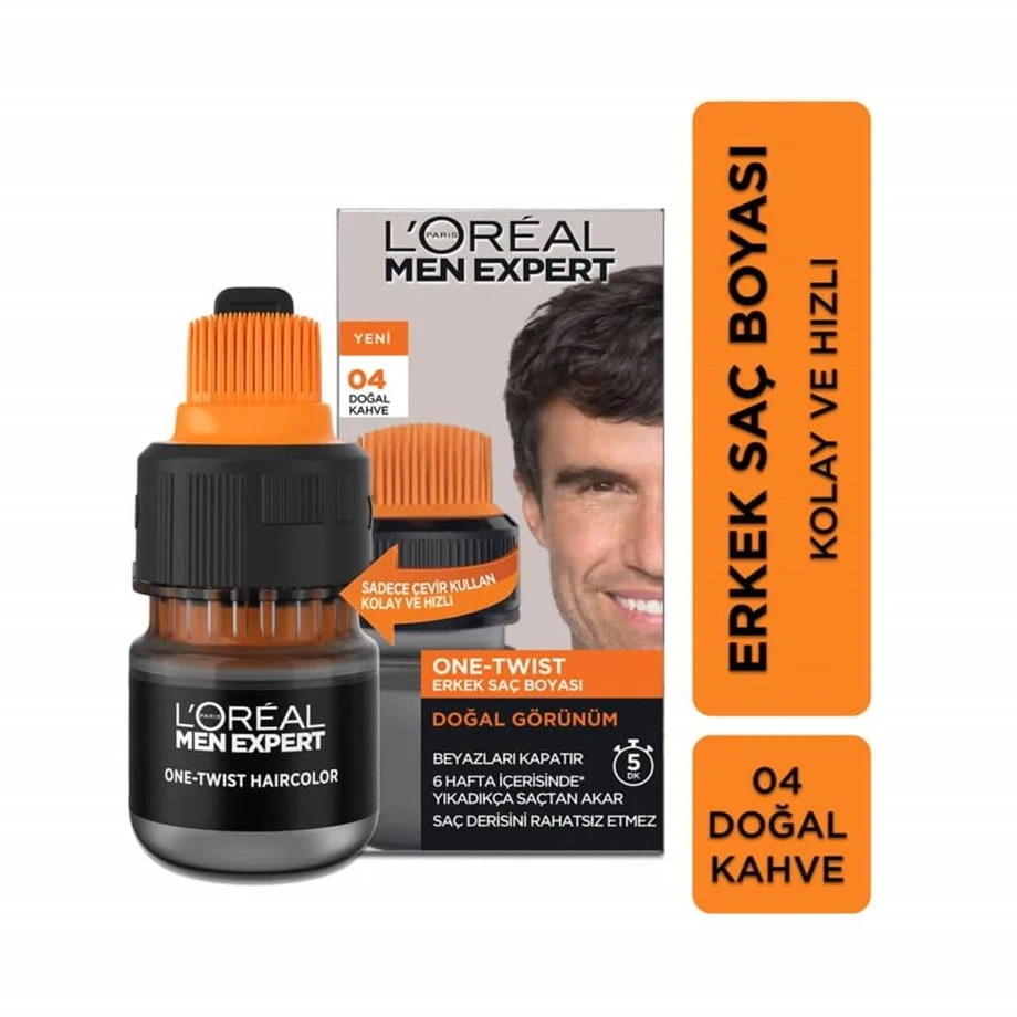 Loreal Paris Men Expert One-twist Erkek Saç Boyası Doğal Kahve 04