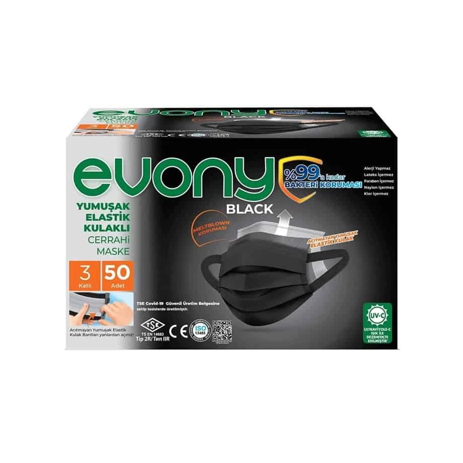 Evony Black Maske Siyah 50'li