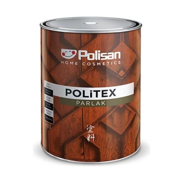 Polisan Politex Lüx Parlak Vernik Ahşap Koruyucu Ceviz 2,5 Lt