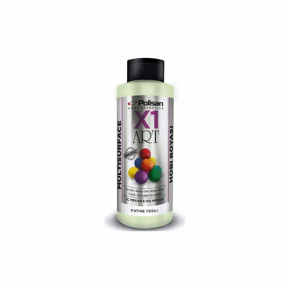 120 Ml  Polisan X1 Art Multısurface Hobi Boyası 0072 Patine Yeşili