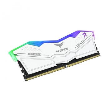 Team T-force Delta Rgb White 32gb(2x16gb) 6400mhz Ddr5 Gaming Ram Cl40 (ff4d532g6400hc40bdc01)