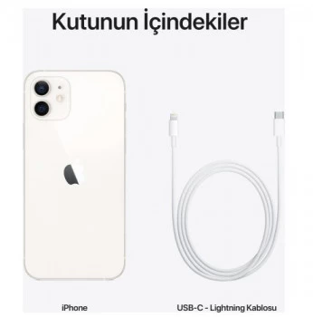 Apple İphone 12 128gb Mgjc3tu/a Beyaz (dİst) Cep Telefonu