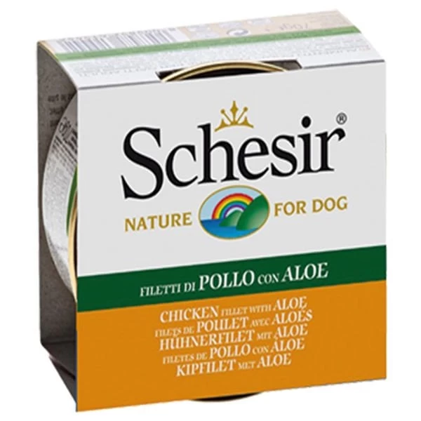 Schesir Aloevera Ve Tavuklu Jöleli Konserve Köpek Maması 150 Gr