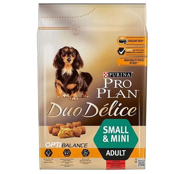 Pro Plan Duo Delice Sığır Etli Küçük Irk Yetişkin Köpek Maması 2.5 Kg