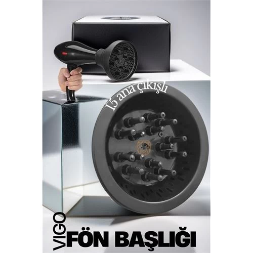 Transformacion 14 Adet Profesyonel Fön Için Difüzör Vigo Başlık