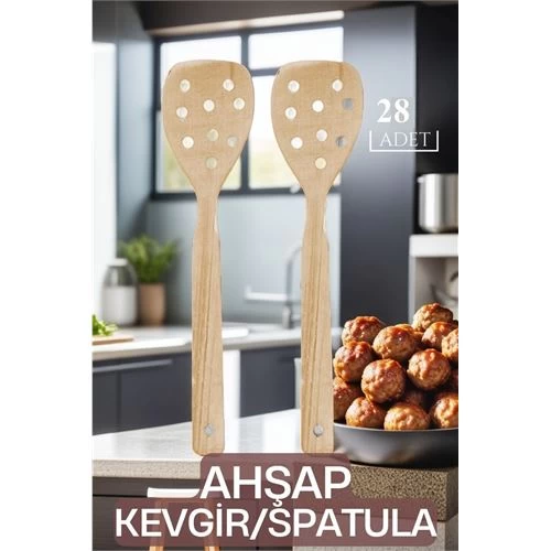 Transformacion 20+8 Adet Ahşap Spatula Kevgir