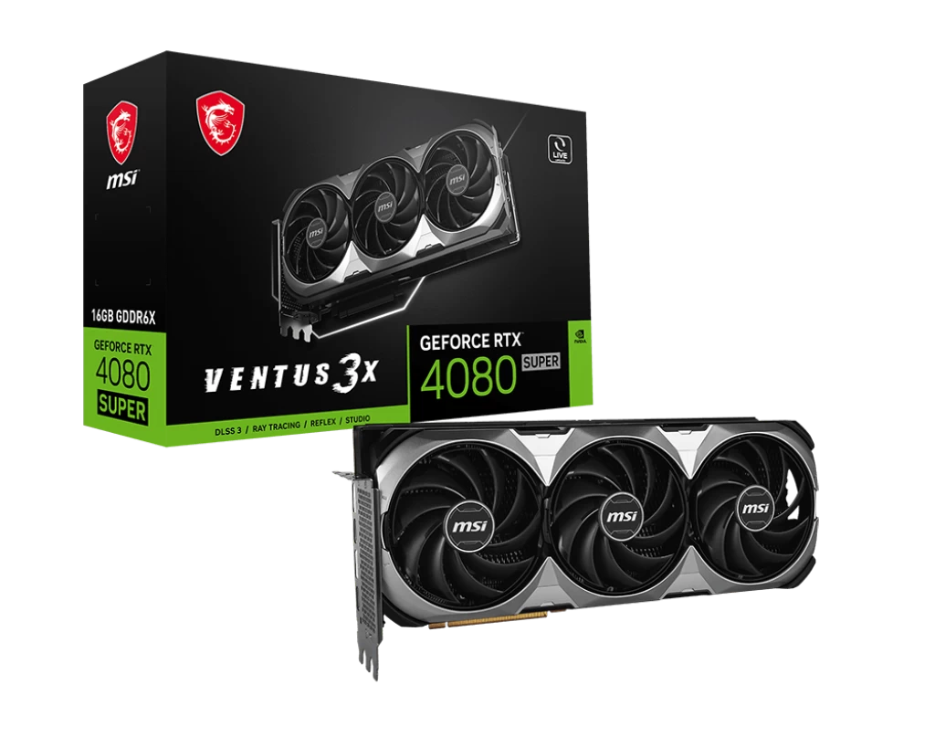 Msi Rtx 4080 Super 16g Ventus 3x Oc 16gb Gddr6x Hdmi Dvi Dp 256bit