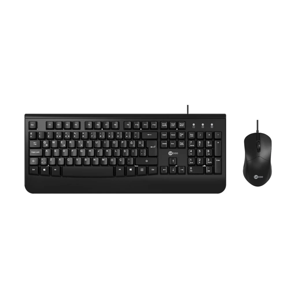 Lenovo Lecoo Cm105 Sİyah Kablolu Mouse & Klavye Set