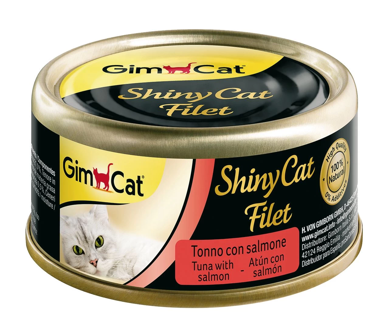 Gimcat Shinycat Tuna Balıklı Ve Somonlu Yetişkin Konserve Kedi Maması 70 Gr