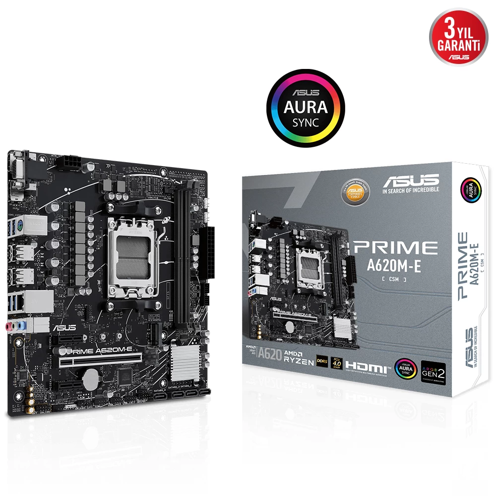 Asus Prime A620m-e-csm Ddr5 M.2 Hdmi Matx Am5