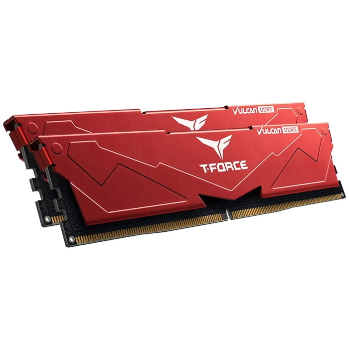 Team T-force Vulcan Red 32gb (2x16gb) 5600mhz Cl36 Ddr5 Gaming Ram (flrd532g5600hc36bdc01)