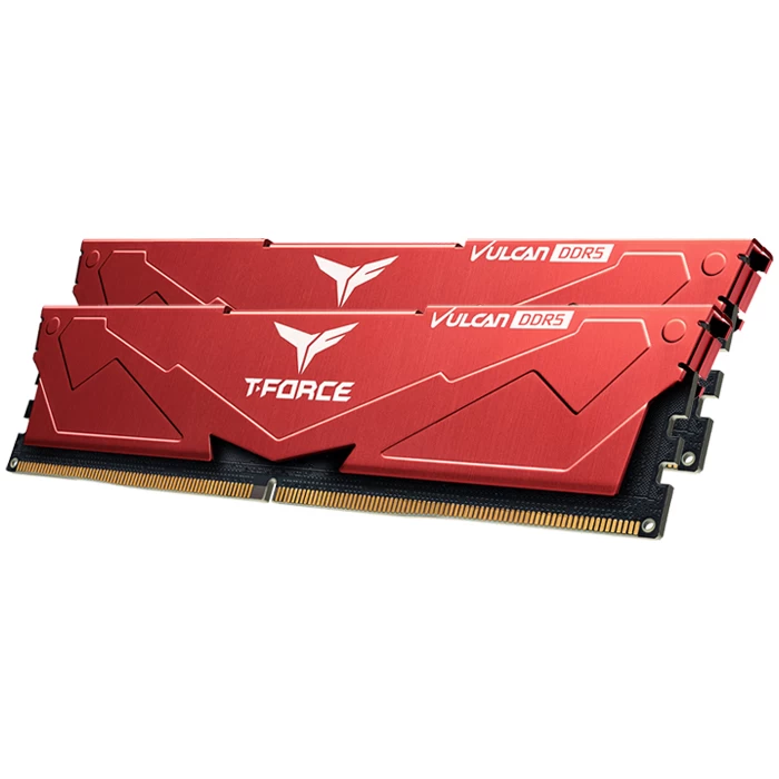 Team T-force Vulcan Red 32gb (2x16gb) 5600mhz Cl36 Ddr5 Gaming Ram (flrd532g5600hc36bdc01)