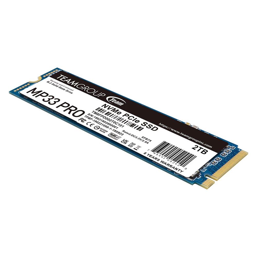 Team Mp33 Pro 2tb 2400/2100mb/s Nvme Pcie Gen3x4 M.2 Ssd Disk (tm8fpd002t0c101)