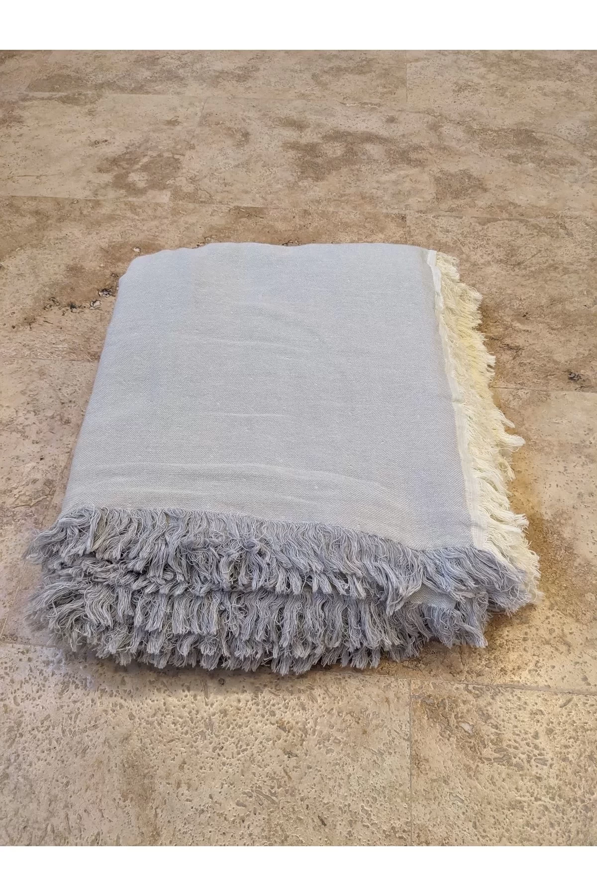 Çok Katlı Müslin Pike Mavi-gri 280x300cm