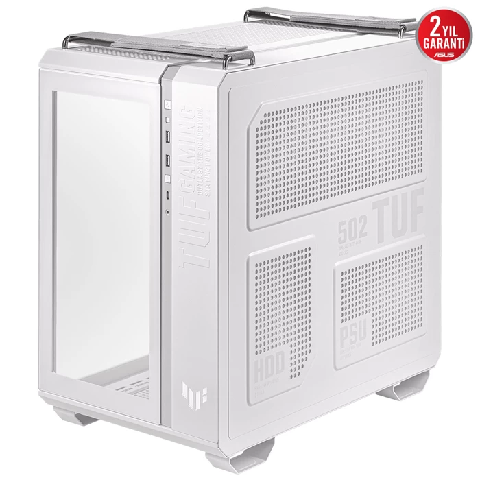 Asus Tuf Gaming Gt502 Temperlİ Cam Beyaz Kasa
