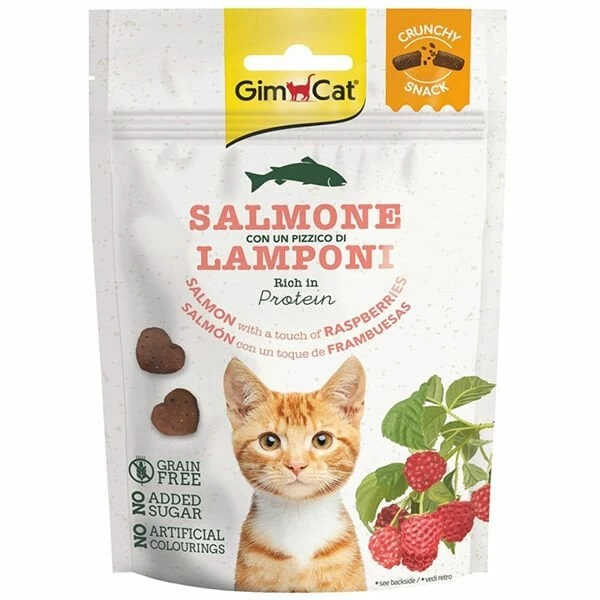 Gimcat Tahılsız Somon Ve Ahududulu Kedi Ödül Bisküvisi 50 Gr