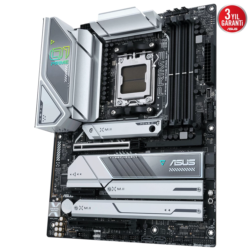 Asus Prime X670e-pro Wifi Ddr5 6400mhz Dp Hdmi M.2 Am5