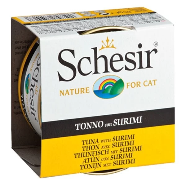 Schesir Ton Balık Ve Surimi Jöleli Konserve Kedi Maması 85 Gr