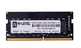 32gb Ddr4 3200mhz Sodimm 1.2v Hlv-sopc25600d4/32g Hi-level