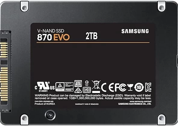 2tb Samsung 870 560/530mb/s Evo Mz-77e2t0bw Ssd