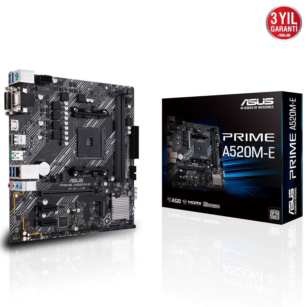 Asus Prime A520m-e Ddr4 4600mhz Hdmi Dp M.2 Matx Am4