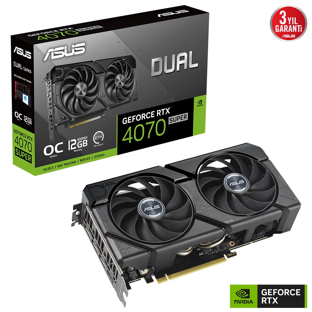 Asus Dual-rtx4070s-o12g-evo Gddr6x 12gb Hdmi Dp 192bit