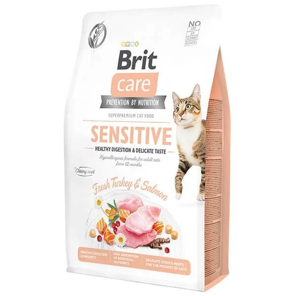 Brit Care Hipoalerjenik Sensitive Hindi Ve Somonlu Tahılsız Hassas Kedi Maması 2 Kg