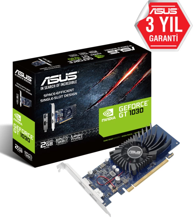 Asus Gt1030-2g-brk 2gb Ddr5 Hdmi/dvi 64bİt