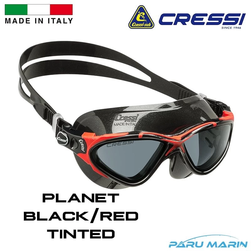Cressi Planet Black/red Tinted Yüzücü Gözlüğü